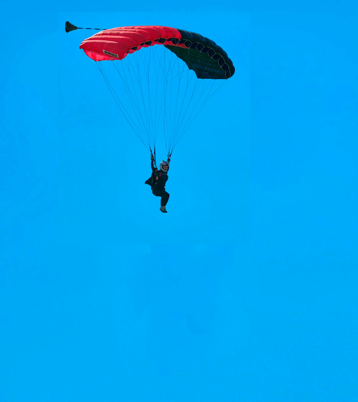 Skydiver in freefall